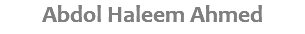 Abdol Haleem Ahmed